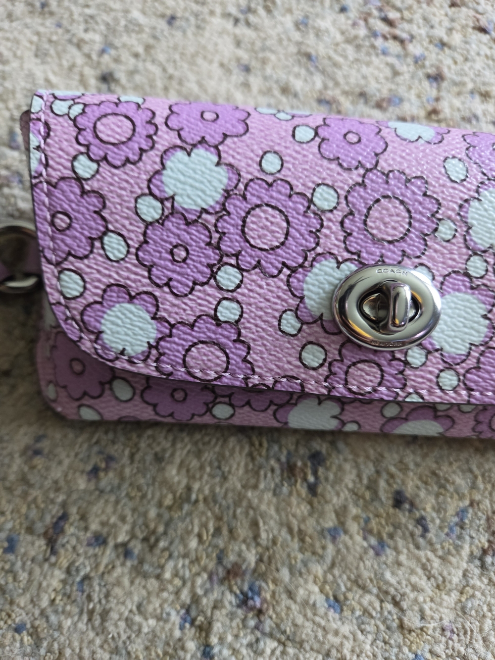 Coach Purple Floral Sunglasses Case - Picture 2 of 7